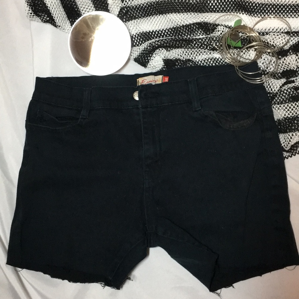 🖤Eunina  women's black cutoff shorts size 2XL
